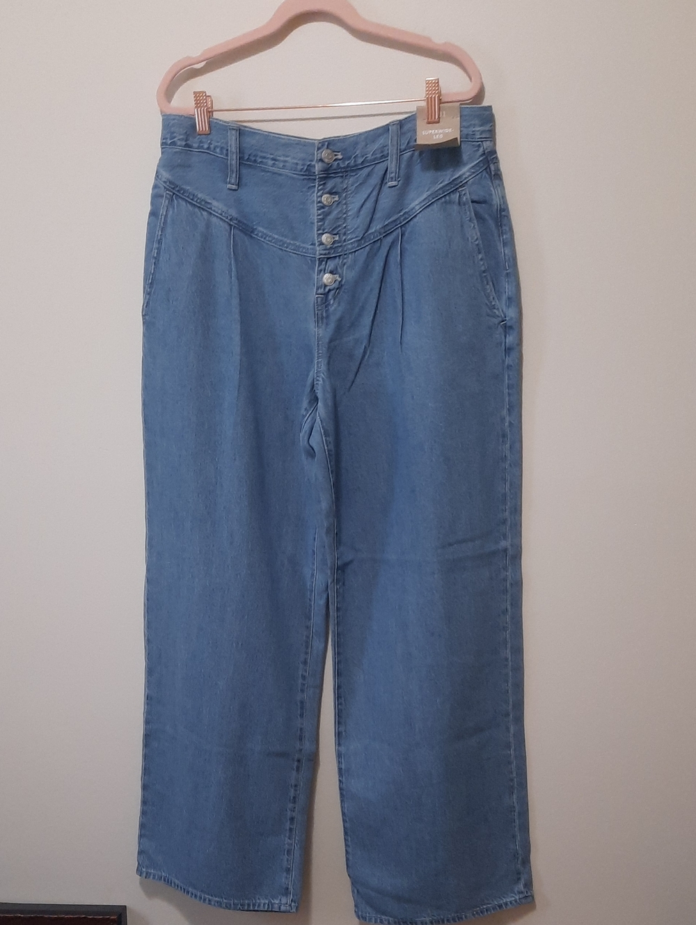 Madewell Light Blue High-Rise Wide-Leg Jeans